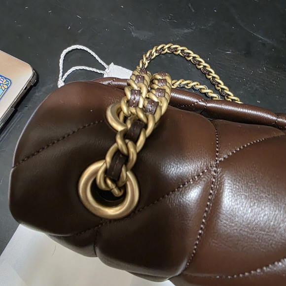 Coach Brown Quilted Leather Shoulder Bag (Tabby 26) - Picture 3 of 7